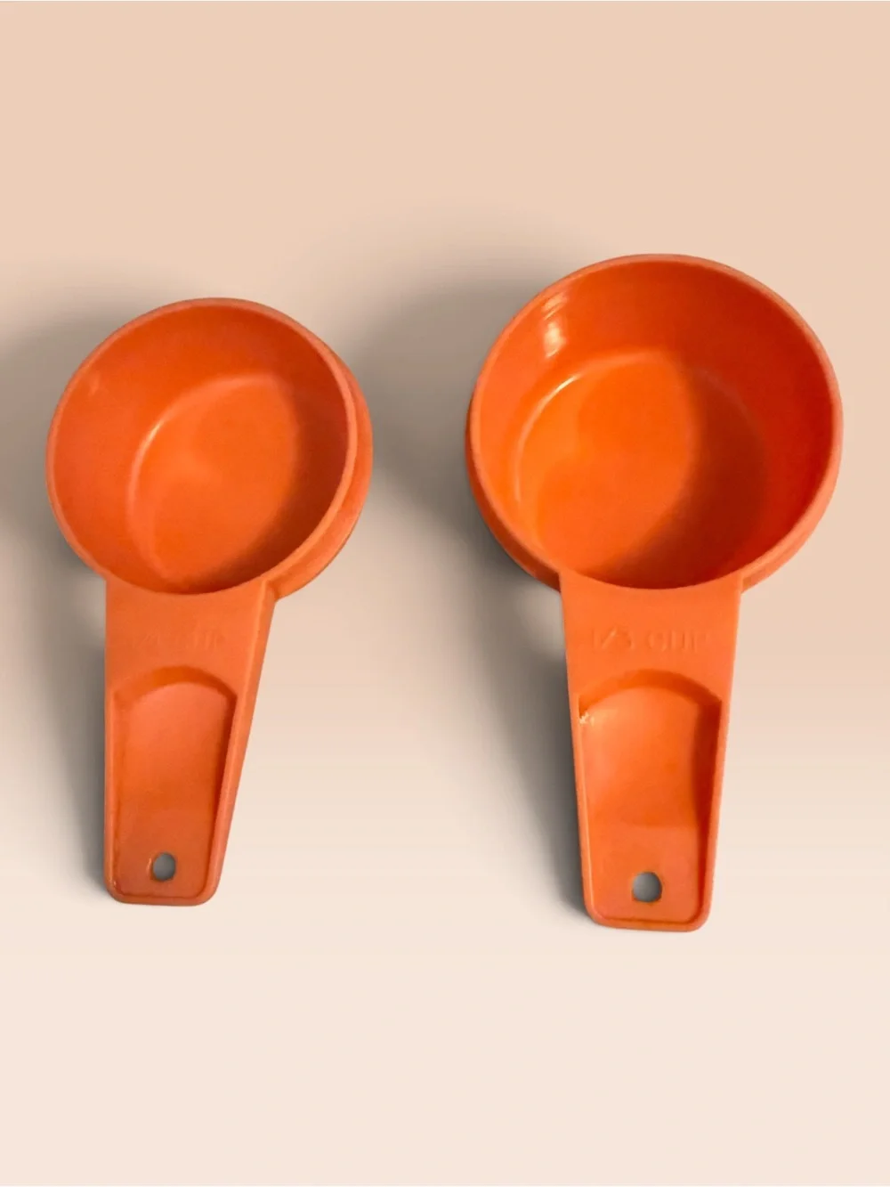 Vintage Tupperware Harvest Orange Measuring Cups - 1970’s